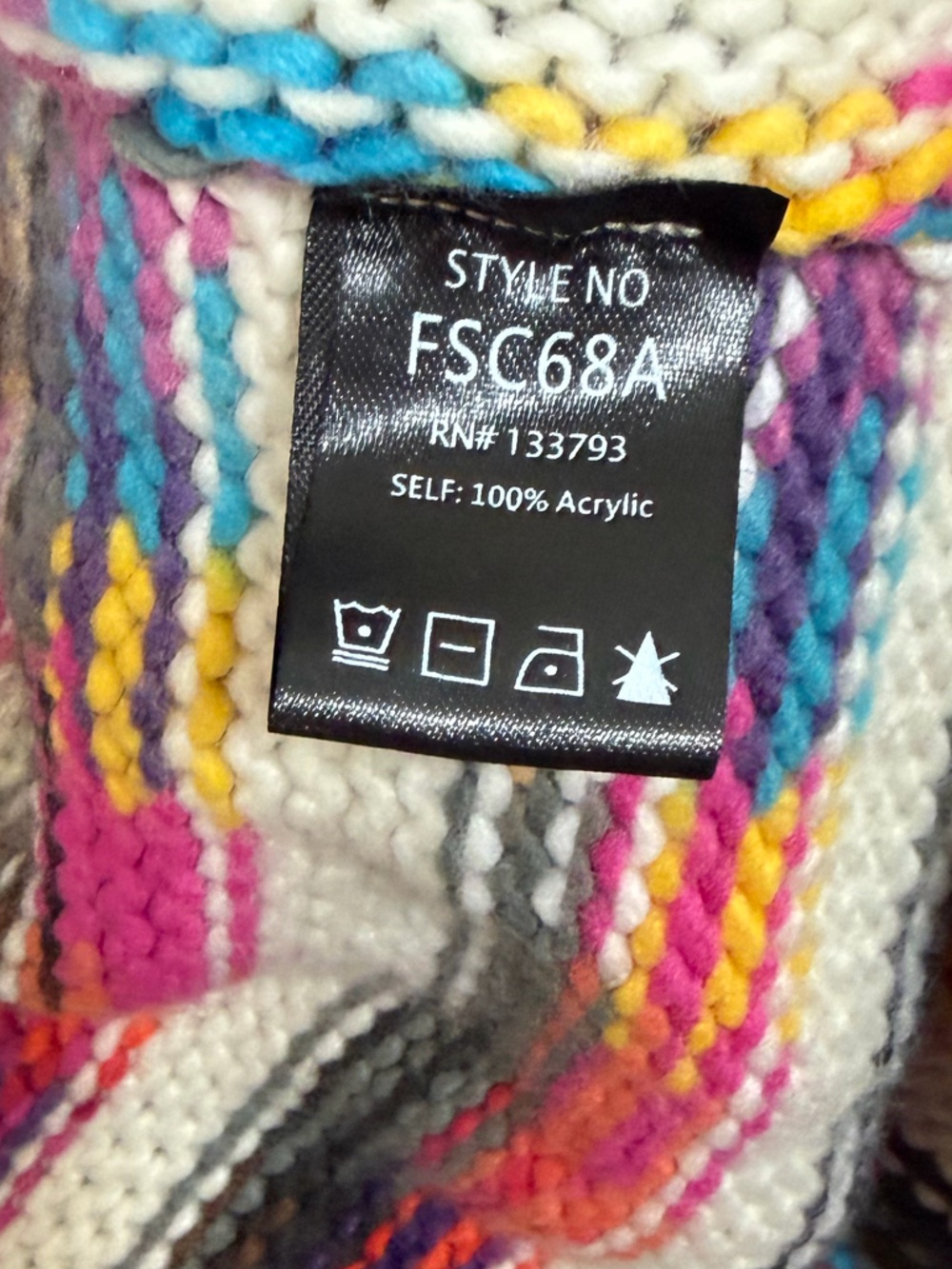 Open-Front Multicolor Fringe Cardigan - Picture 8 of 8